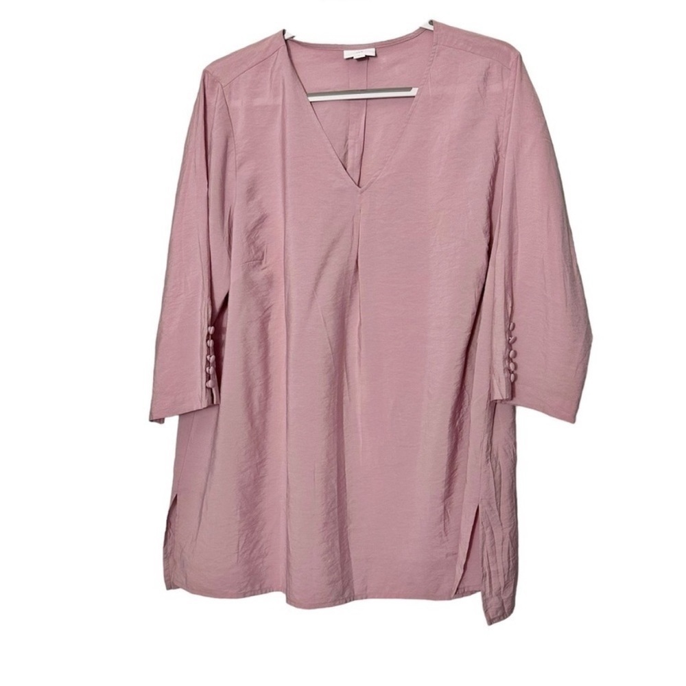 J.Jill Pink Satin Tunic Top Dusty Pink
